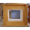 Khaki marble fireplace