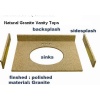 Beige bathroom granite vanity top