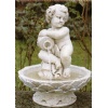 Beige stone fountain