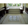 Bath centrepiece-Mosaic flooring, bathtub