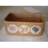 Travertine mosaic bowl