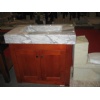 Arabescato Wormal sink with wooden furniture