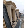 Massive stone cornice