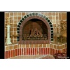 Travertine fireplace