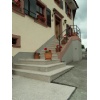 Stairs in Rosa Porrino, flamed