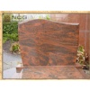 Light brown granite tombstone