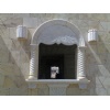Carved stone windows surround