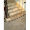 Burgundy white stairs