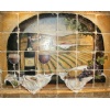 Tumbled Travertine Hand-Painted