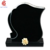 Natural black granite headstone in russian style
