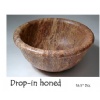 Drop in Honed Travertine Sink