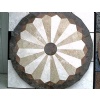 Marble, travertine medallion