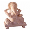 Desert Pink Sandstone Ganesh Statue