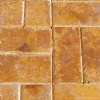 Gold travertine chiseled, tumbled