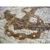 Anchor Medallion Mosaic Travertine