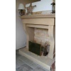 Fireplaces with marble, travertine
