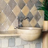 Travertine wash basin