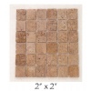Mexican Noce Travertine Mosaic 2x2