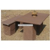 Chocolate Sandstone Bench and Table