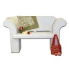 Grey Granite Bench with Back