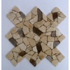 TRAVERTINE BROKEN WITH GLASS MOSAICS