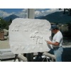 Carver at work on Marble Palissandro