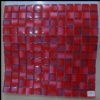 Red glass crystal mosaic