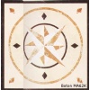 Square Stone Medallion Waterjet Inlay - MA62K