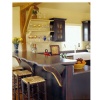 Leathered Dakota Mahogany Granite Kitchen Hi Bar
