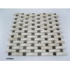 Crema Marfil with Emprador Dark Mosaic