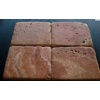 Red Soraya Tumbled Travertine