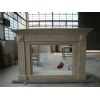 Creamy Limestone Fireplace