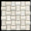 Rice white mosaic saina marble