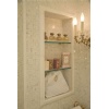 Bathroom niches with profiled trim