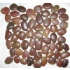 Pebble stone on net,multicoloured pebble,cobbble