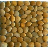 Pebble stone on net,yellow pebble,cobble Pebble stone on net,yellow pebble,cobble