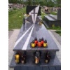 black granite tombstone