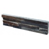 Plain black slate stacked wall stone