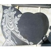 beautiful black granite gravestone