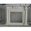 Crema Marfil marble fireplace