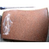 chinese dyed red granite tombstone