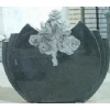 European style black granite gravestone