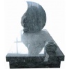 dark green marble gravestone