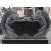 beautiful angel grey granite monument
