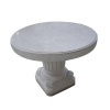 Granite Table and Bench, Round Stone Table Top