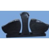 china black granite wing headstone