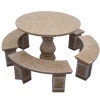 Yellow Granite Garden Table and Bench