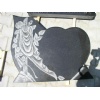 black granite headstone