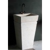 Beige Marble Pedestal sink