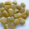 Yellow pebble, polished pebble